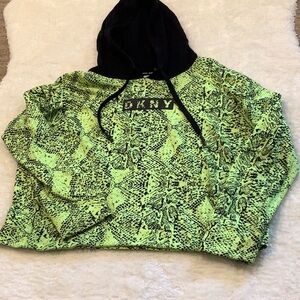 DKNY Green Snake Print Hoodie